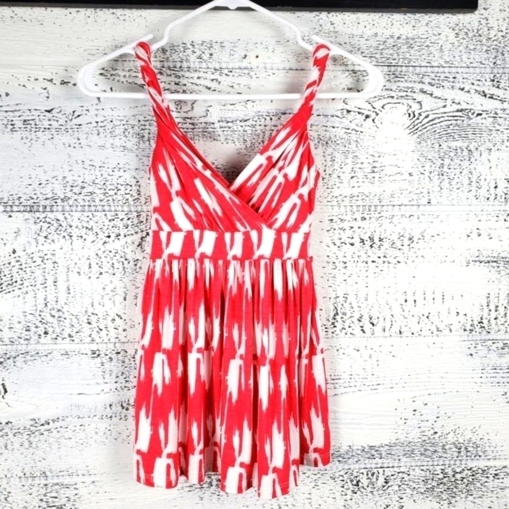 Tart Surplice Babydoll Sleeveless Tie Dye Twisted Straps Blouse Top NWT Sz XS